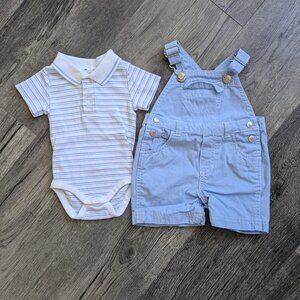 VINTAGE Gymboree Baby Onesie & Overalls